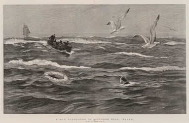 Un hombre al agua en los mares del sur, ¡Salvado!